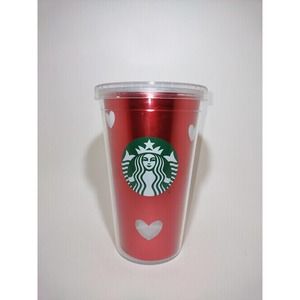 2020 STARBUCKS 16 oz. GRANDE Acrylic Cold Cup Tumbler Red With Silver HE…